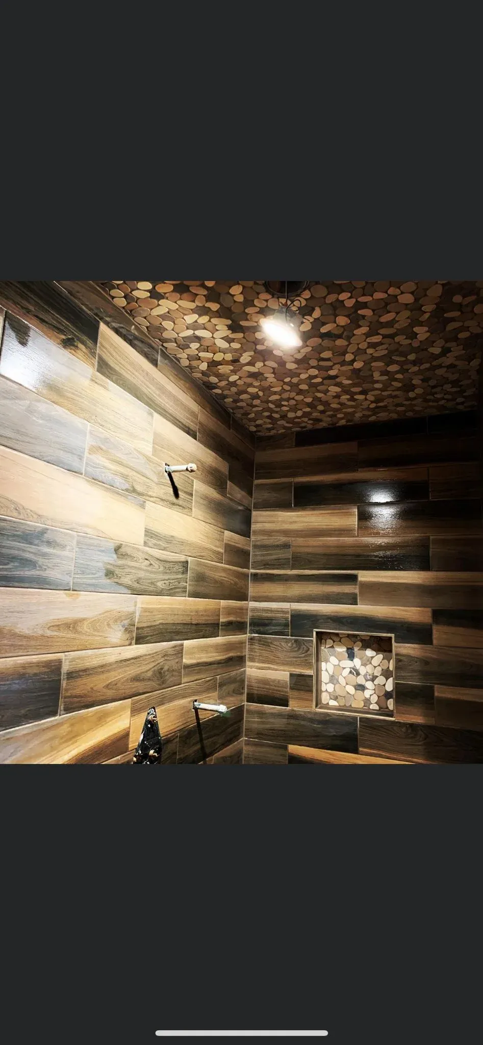 Reclaimed wood accent wall
